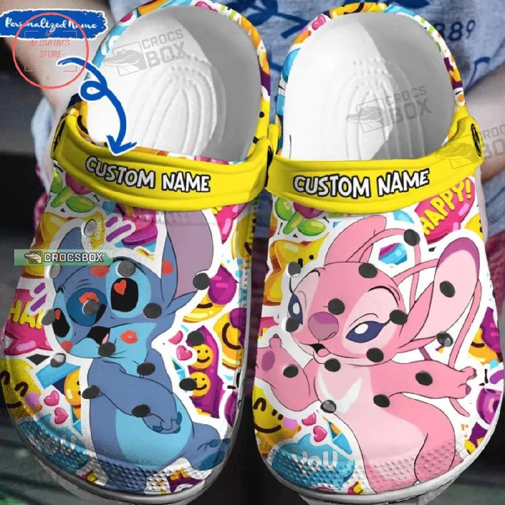 Stitch And Angel Coloful Crocs For Kids And Adults - Its The Crocs