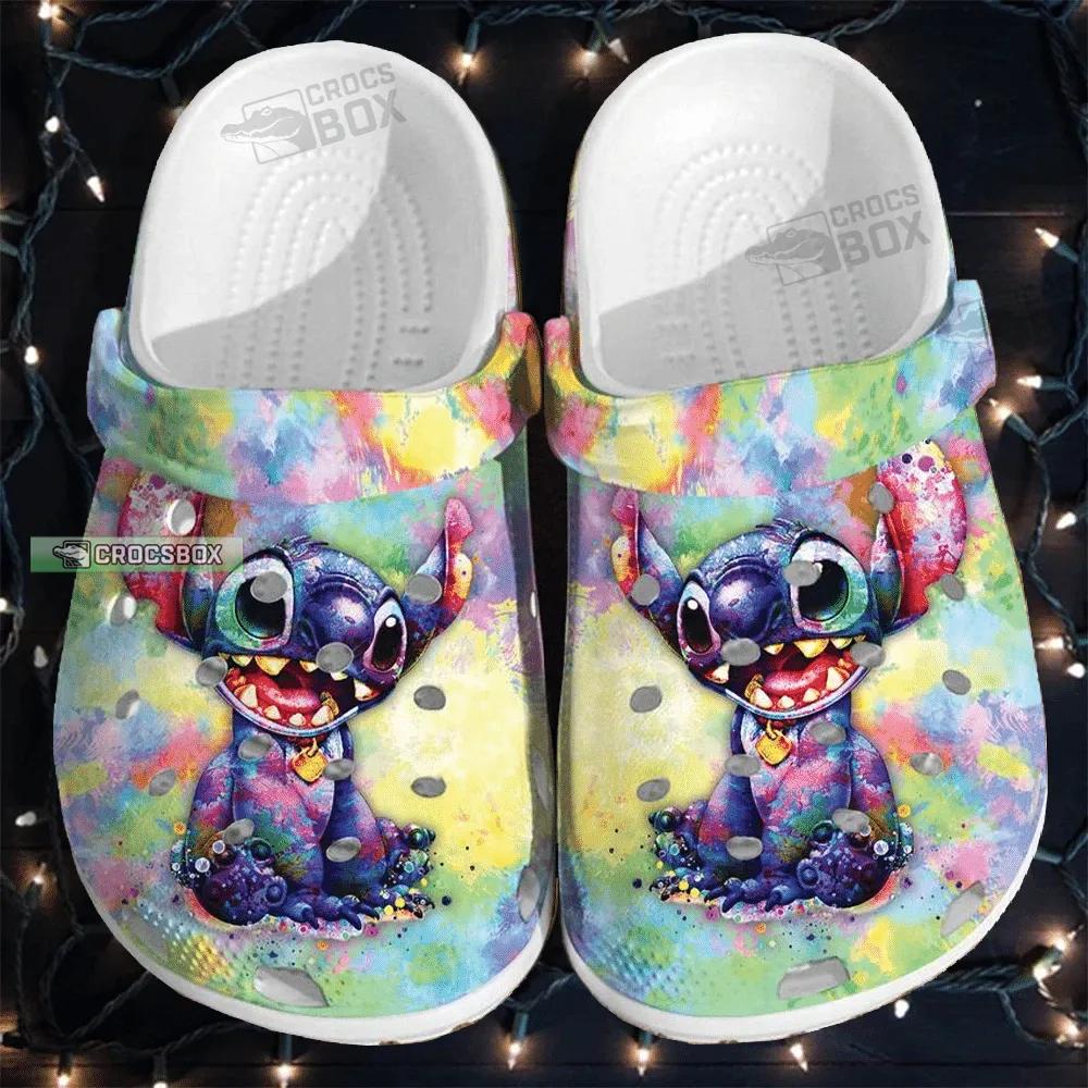 Stitch Coloful Crocs Stitch Gift For Her