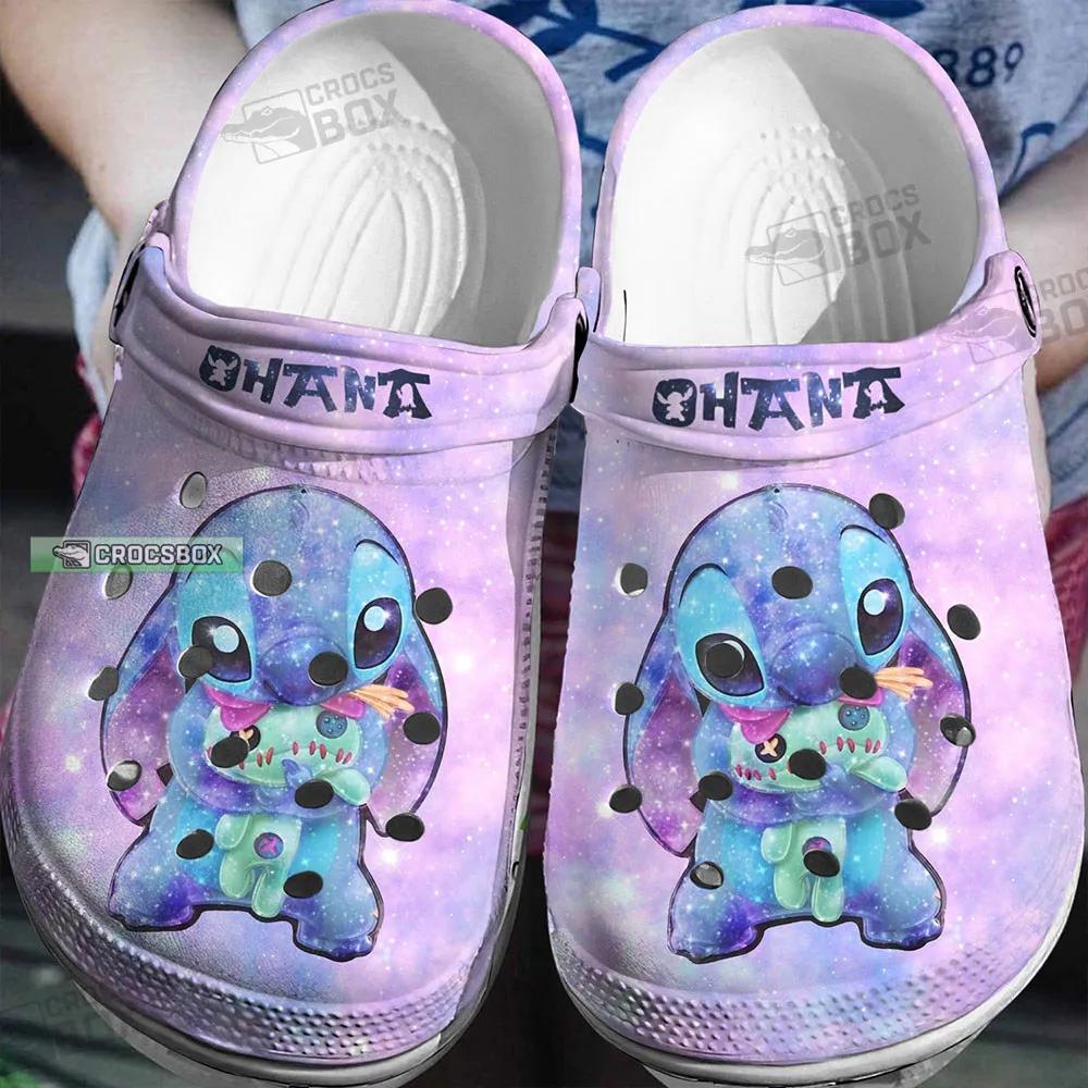 Stitch Ohana Purple Crocs Shoes Cute Stitch Gift