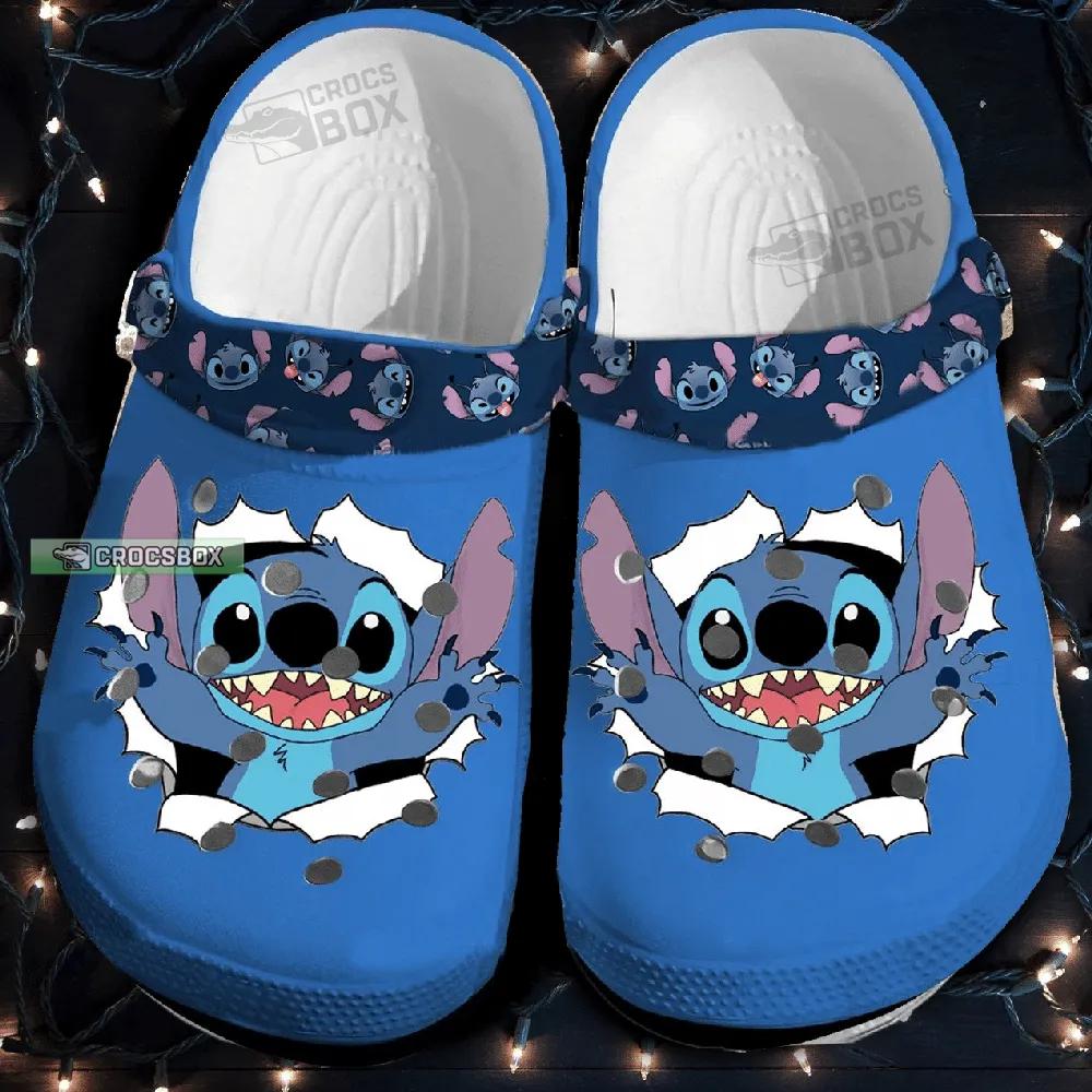 Stitch Wake Up Royal Blue Crocs Stitch Gift Idea