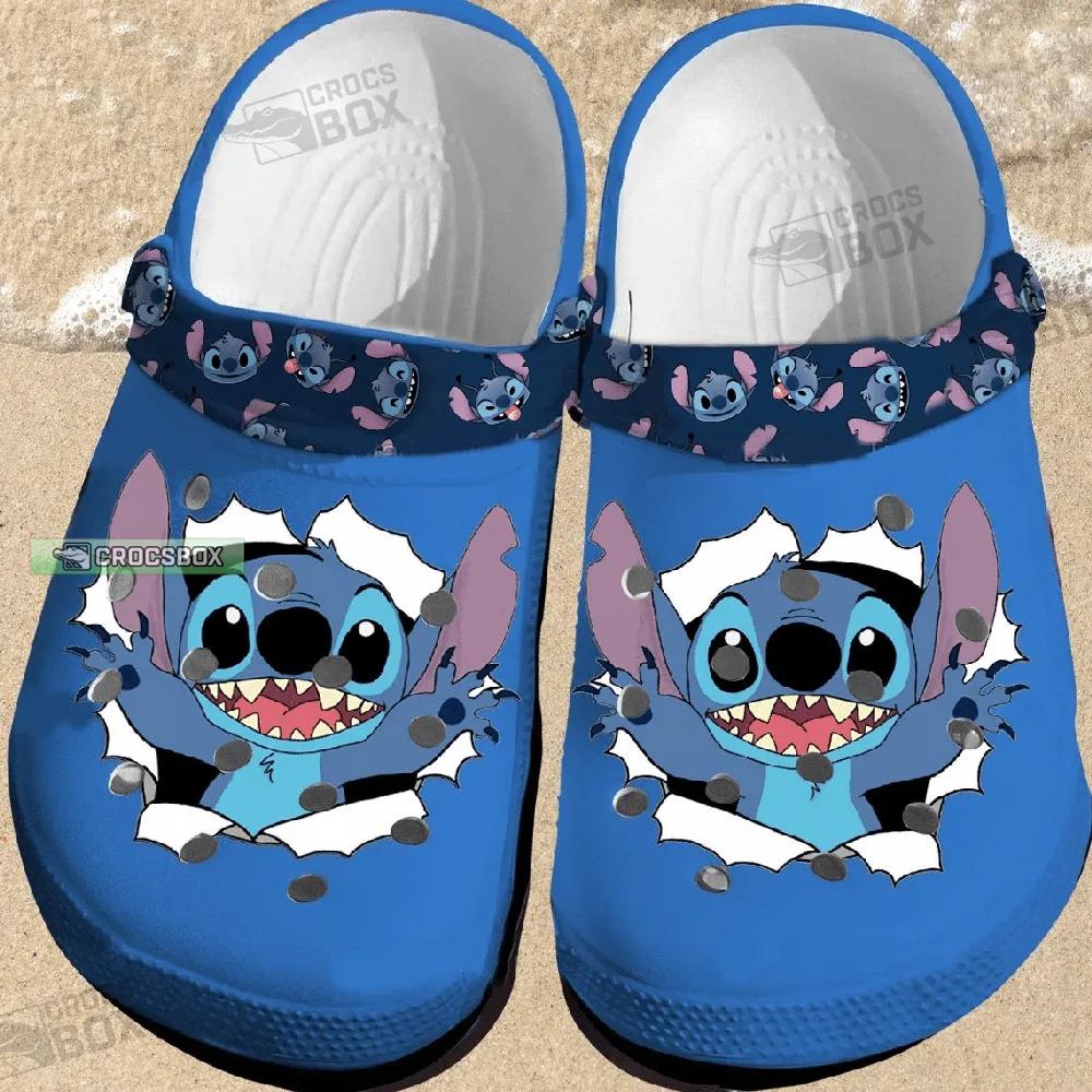 Stitch Wake Up Royal Blue Crocs Stitch Gift Idea