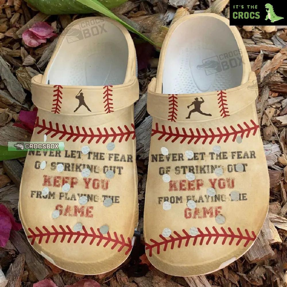 Striking Out Classic Baseball Crocs Shoes