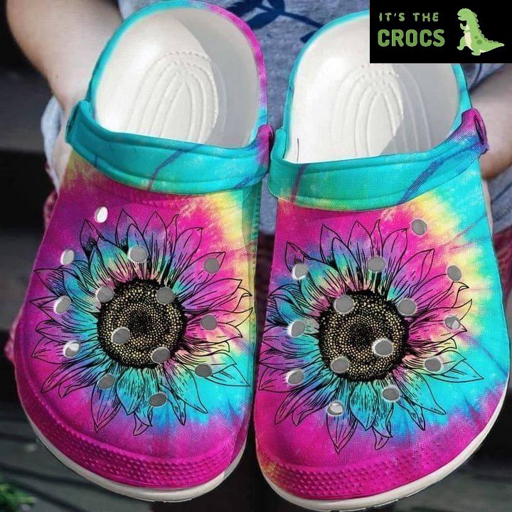 Sun – kissed Vibes: Stay Cozy with Crocs Sunflower Shoes!