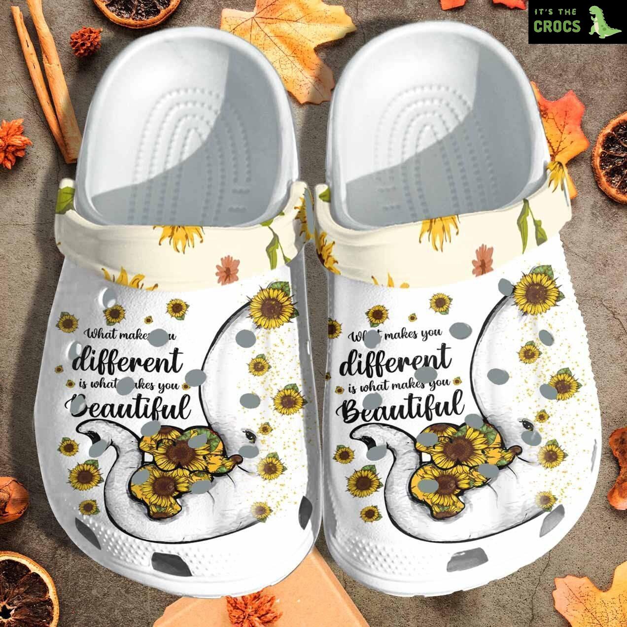 Sunflower Elephant Mother Autism Awareness Shoes Gift Mothers Day – Elephant Mom Daughter Be Kind Custom Shoes Gift For Men Women