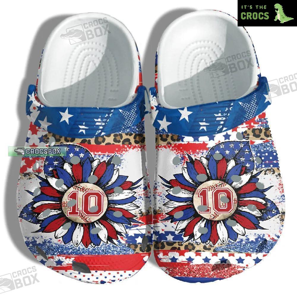 Sunflower Sport 4Th Of July Crocs Gift For Women