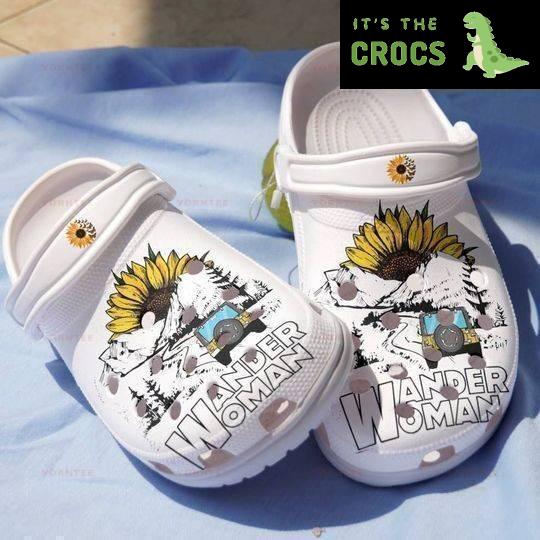 Sunflowers With Wander Camping Gift For Lover Rubber Crocs Clog Shoes