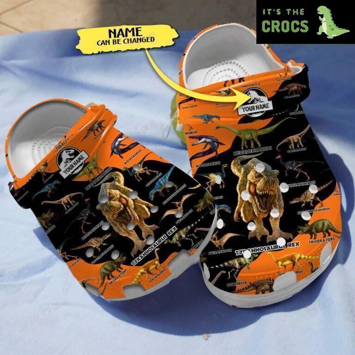 Tail – swinging Style: Personalized Dinosaur Crocs Clogs