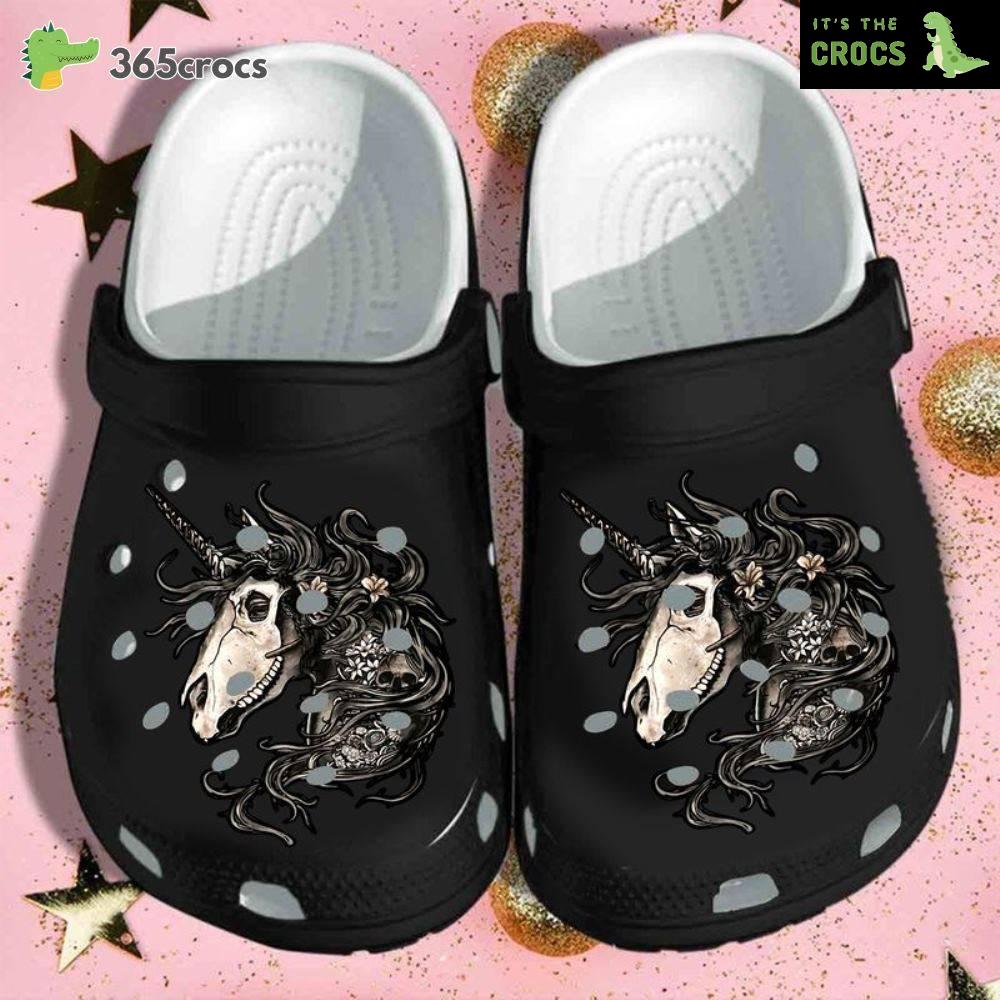 Unicorn Skull Horse Unicorn Crocs Clog Shoes