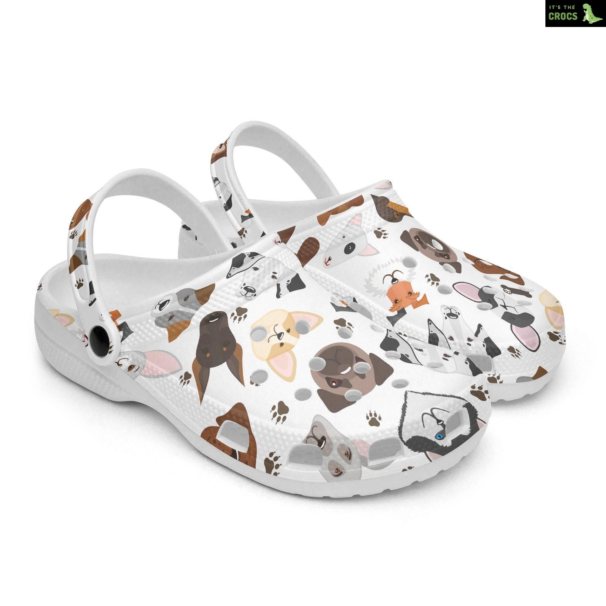 Unisex Crocclogs Cool Cute Puppies Power, Retro Groovy Vibes Puppies, Cute Puppies