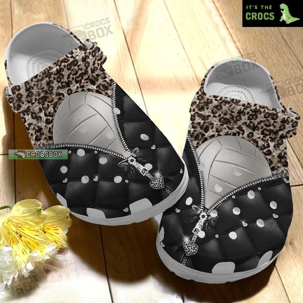 Volleyball Jacket Leopard Shoes Crocs Gift For Schoolgirl