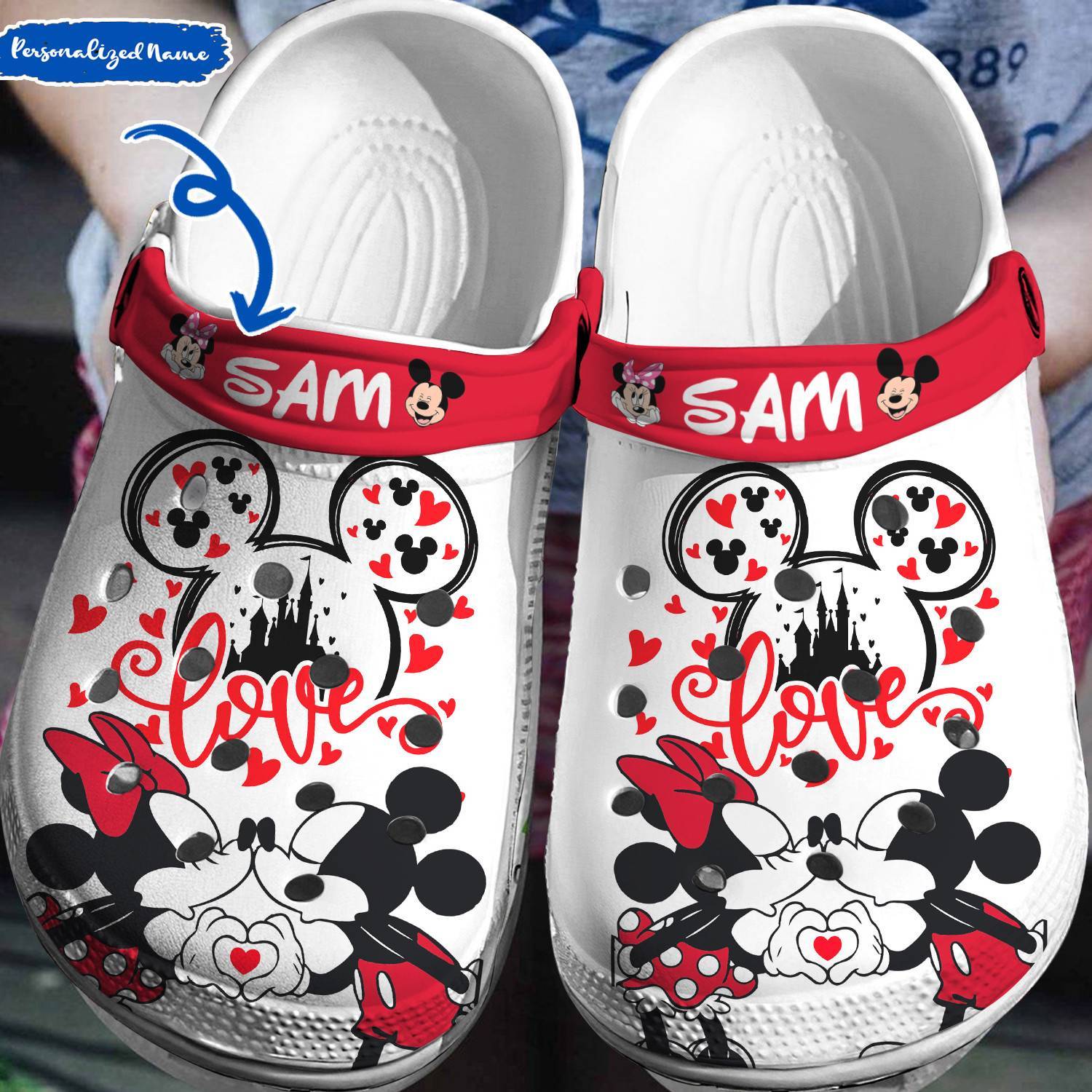 Walk in Personalized Disney Style: Mickey Minnie Crocs 3D Clog Shoes