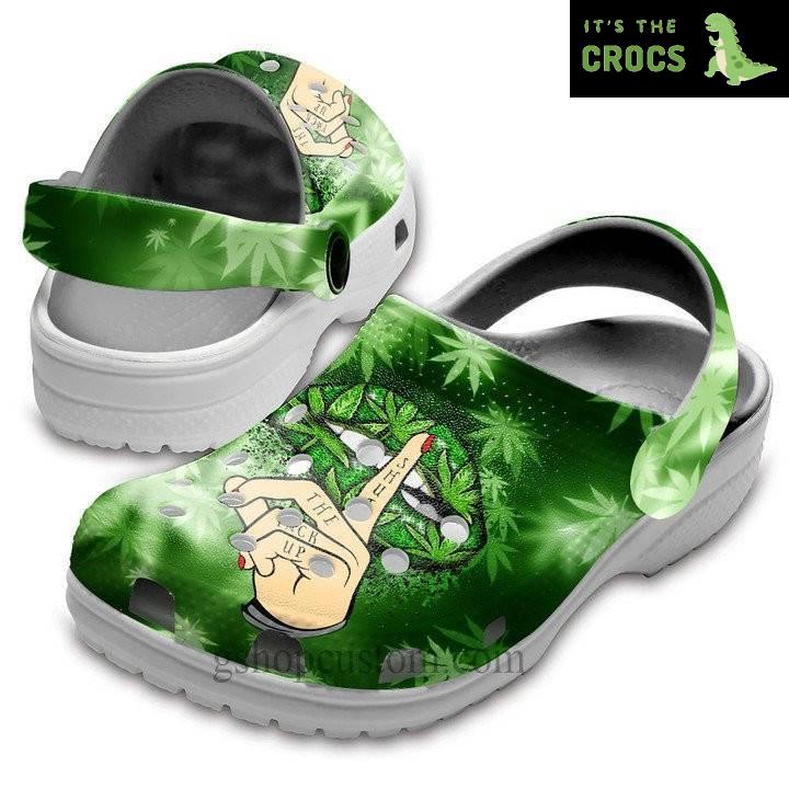 Weed Lip Funy Croc Shoes For Women Funny Lipstick Weed Shut Up Crocs Clogs Hippie Gift Girl Mothers Day