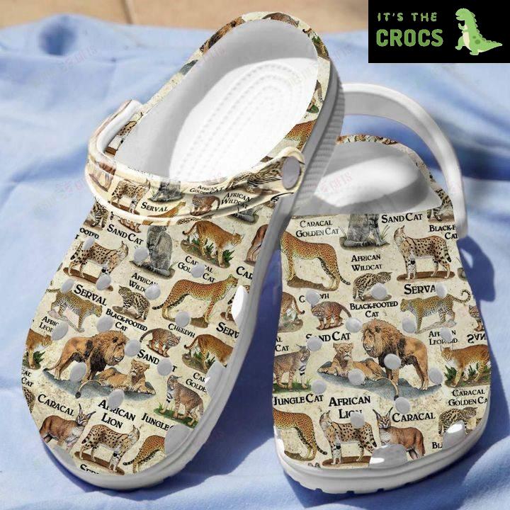 Wild Cats Of Africa Crocs Classic Clogs Shoes