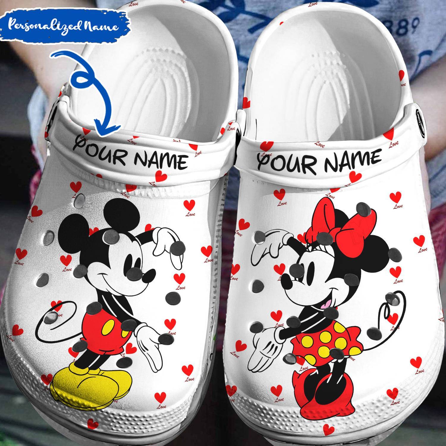 Your Disney Story, Your Personalized Style: Mickey Minnie Crocs 3D Clog Shoes