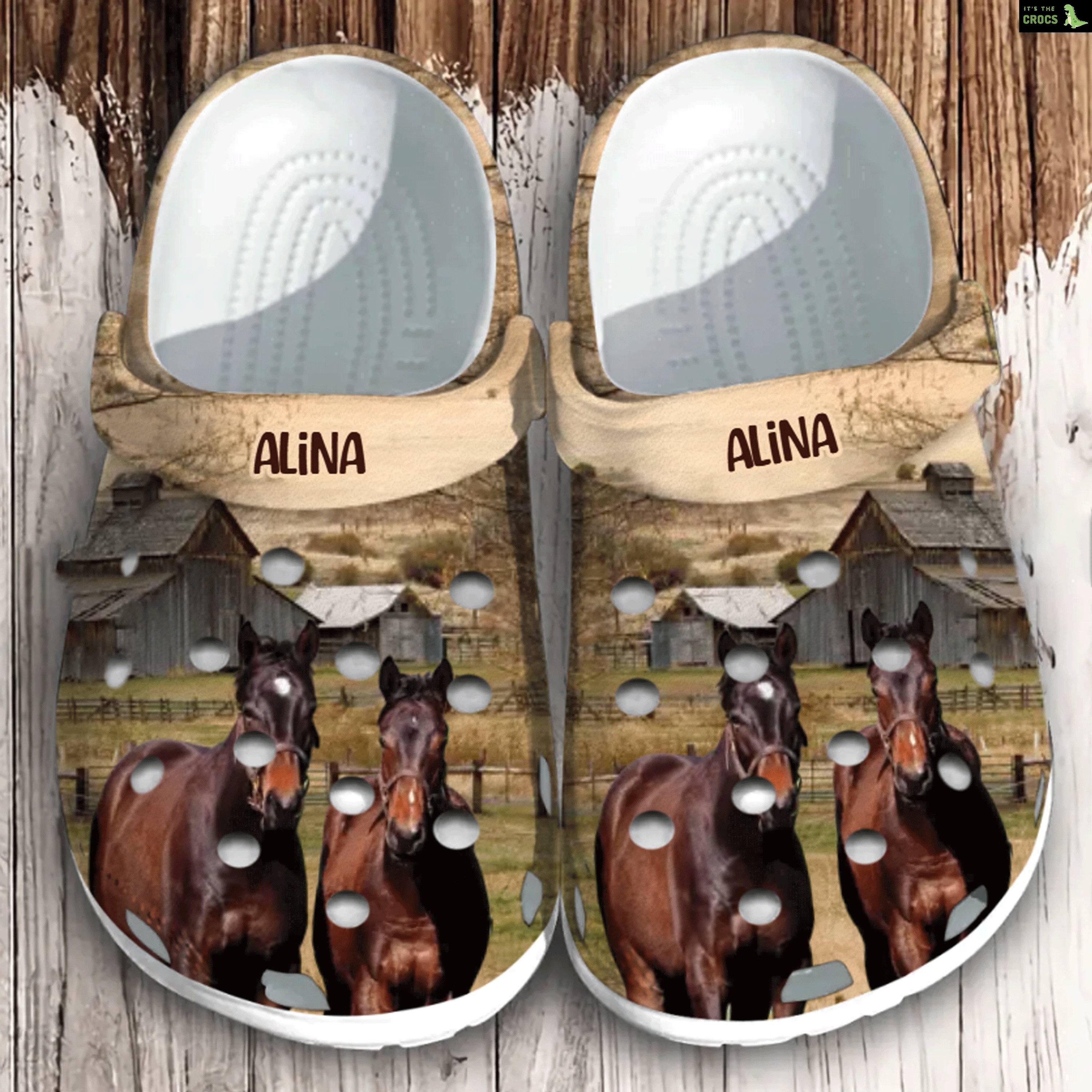 Your Horse Farm Photo Clogs Equestrian Love Celebrated Footwear