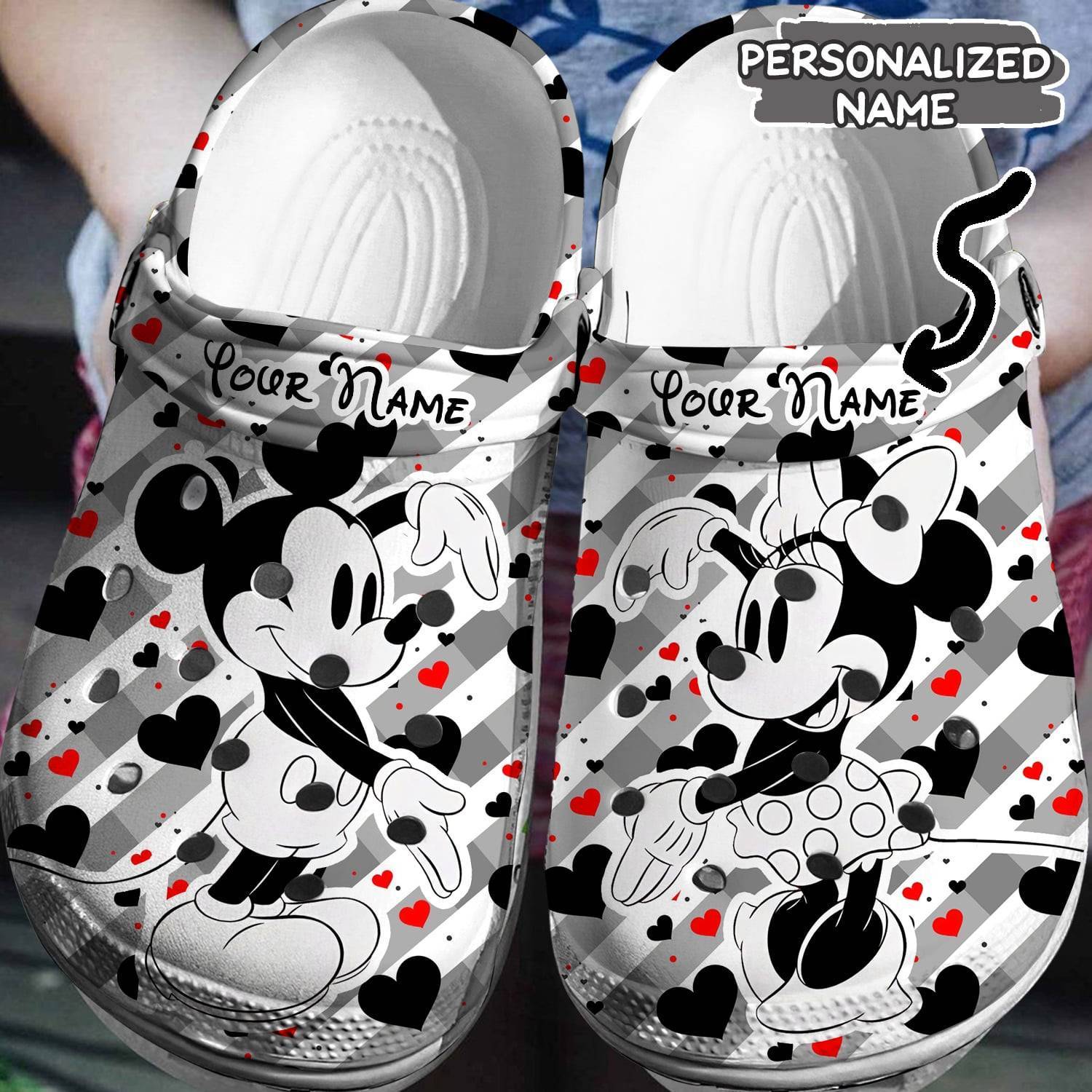 Your Own Disney Adventure: Personalized Mickey Minnie Crocs 3D Clog Shoes