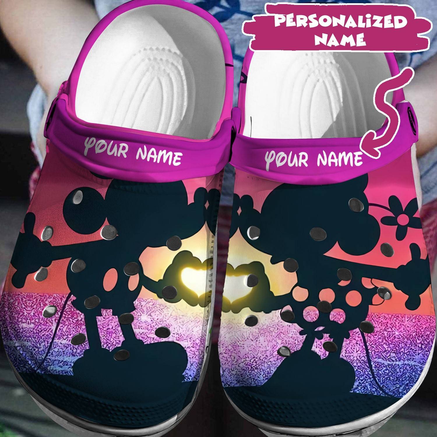 Your Personalized Disney Story: Mickey Minnie Crocs 3D Clog Shoes