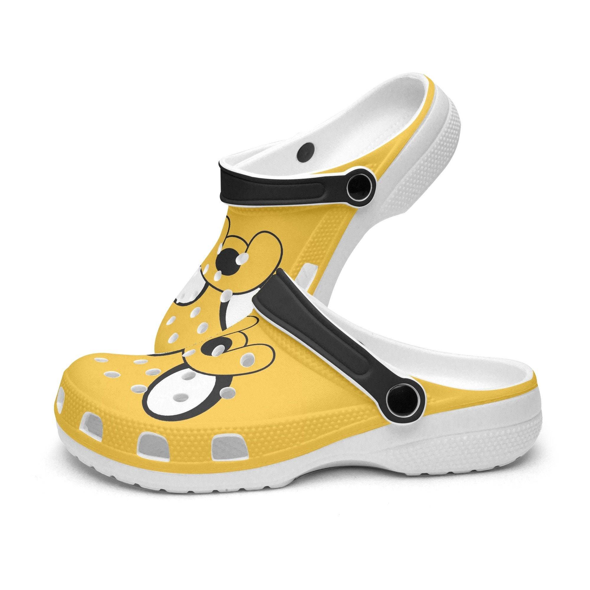 Adventure Time Clogs, Jake, Flip Flops. Birthday Gift. Custom Clogs For Men, Women And Kids