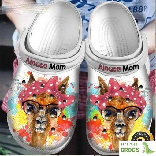 Alpaca Mom Crocs Classic Clogs Shoes Mothers Day Gift, Shoes Crocs For Batter, Gift Birthday