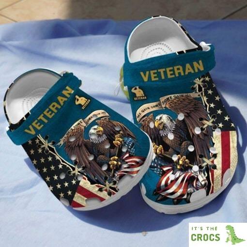 American Veteran Crocs, Clogs Shoes Mothers Day Gift, Gift Birthday, Funny Sport Crocs