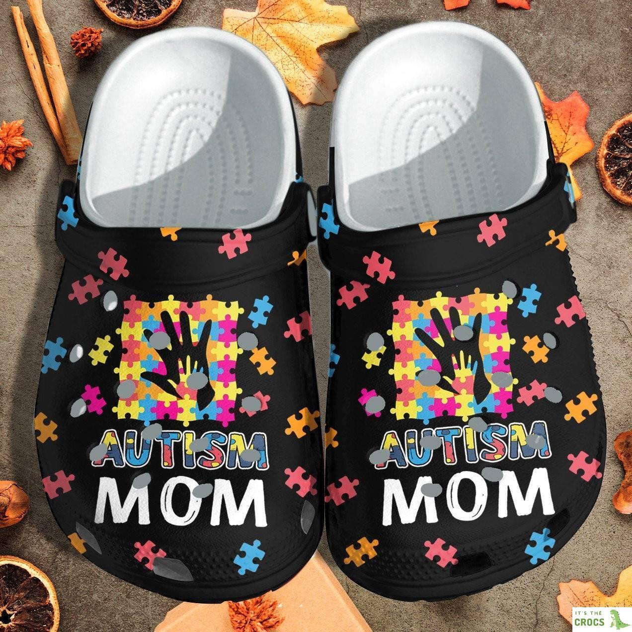 Autism Mom Hand Clogs – Autism Awareness Crocs Shoes Birthday Thanksgiving Gifts