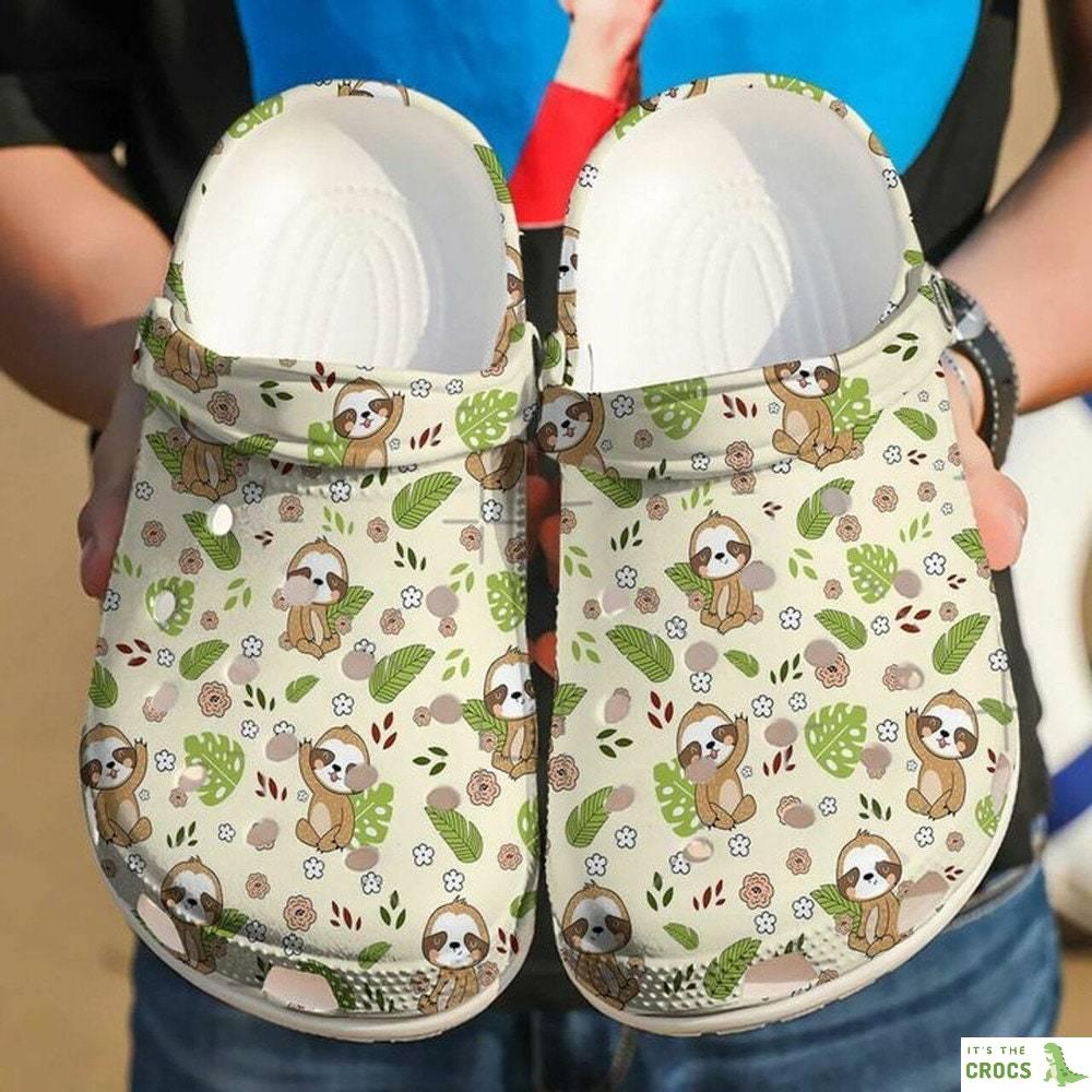 Baby Sloth Hi Gift For Lover Rubber Clog Shoes Comfy Footwear, Adult And Kid Clogs, Shoes Birthday Gift
