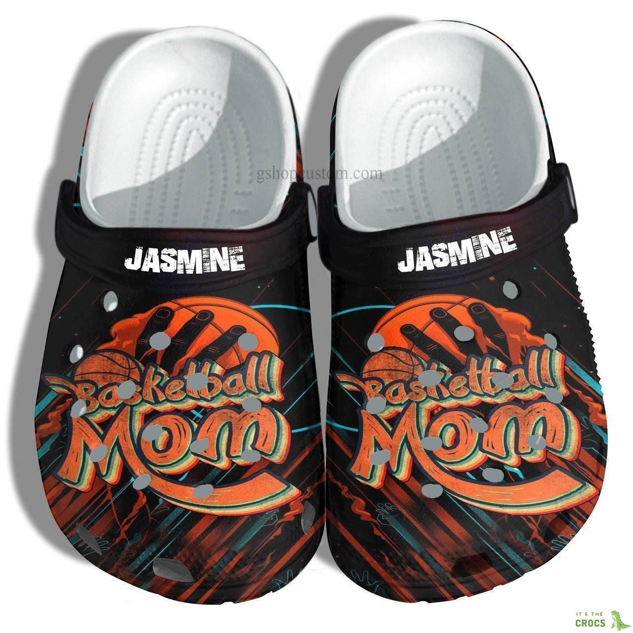 Basketball Mom Supporter Boy Croc Crocs Clog Shoes Gift Mother Birthday – Basketball Crocs Clog Shoes Customize Gift Women