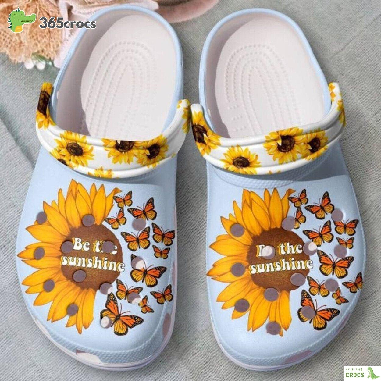 Be The Sunshine With Sunflower Clogs Shoes Gift For Birthday Christmas Thanksgiving