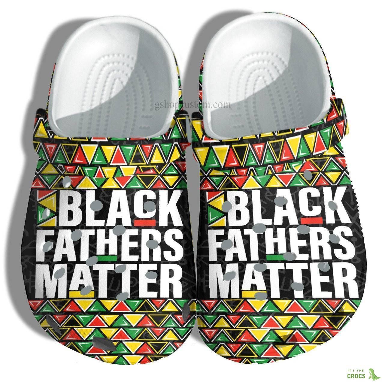Black Fathers Matter Africa Style Croc Crocs Clog Shoes Gift Grandpa Father Day – Black King Father Vintage Crocs Clog Shoes Customize