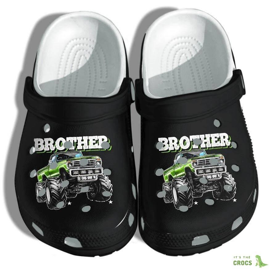 Brother Monster Struck Clogs For Boys Men, Clog Birthday Gift For Brother Daddy Son
