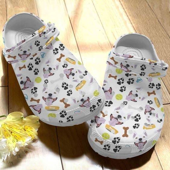Bull Terrier Personalized Clog Custom Name Text Playful Bull Terrier Fashion Style For Women Men Kid Print 3D