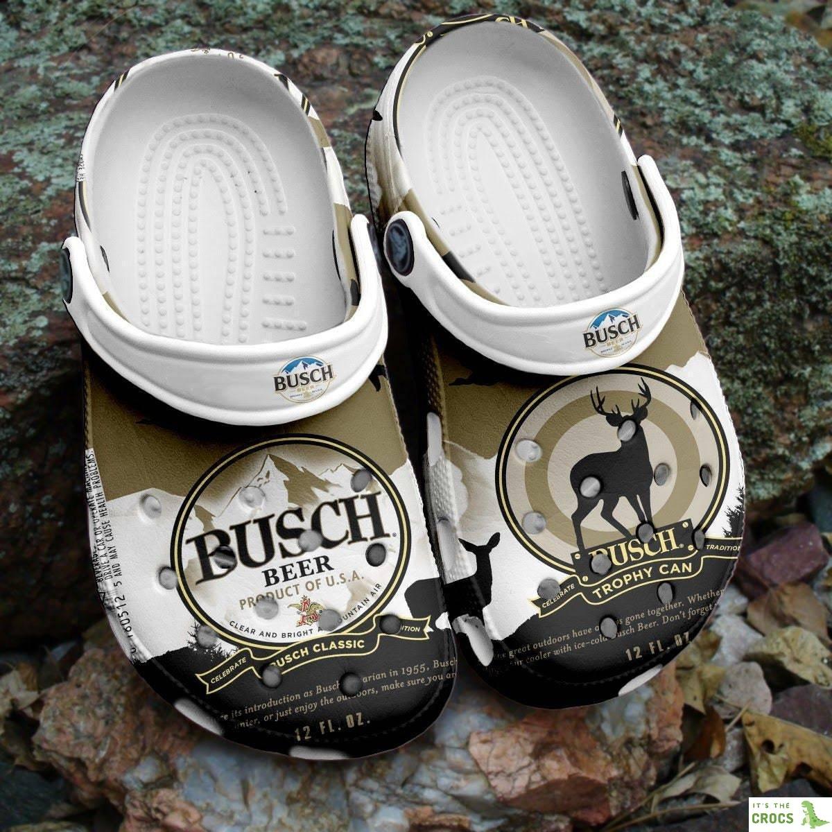 Busch Light Beer Trophy Can Usa Crocs Crocband Clogs, Adult And Kid Crocs, Gift Birthday