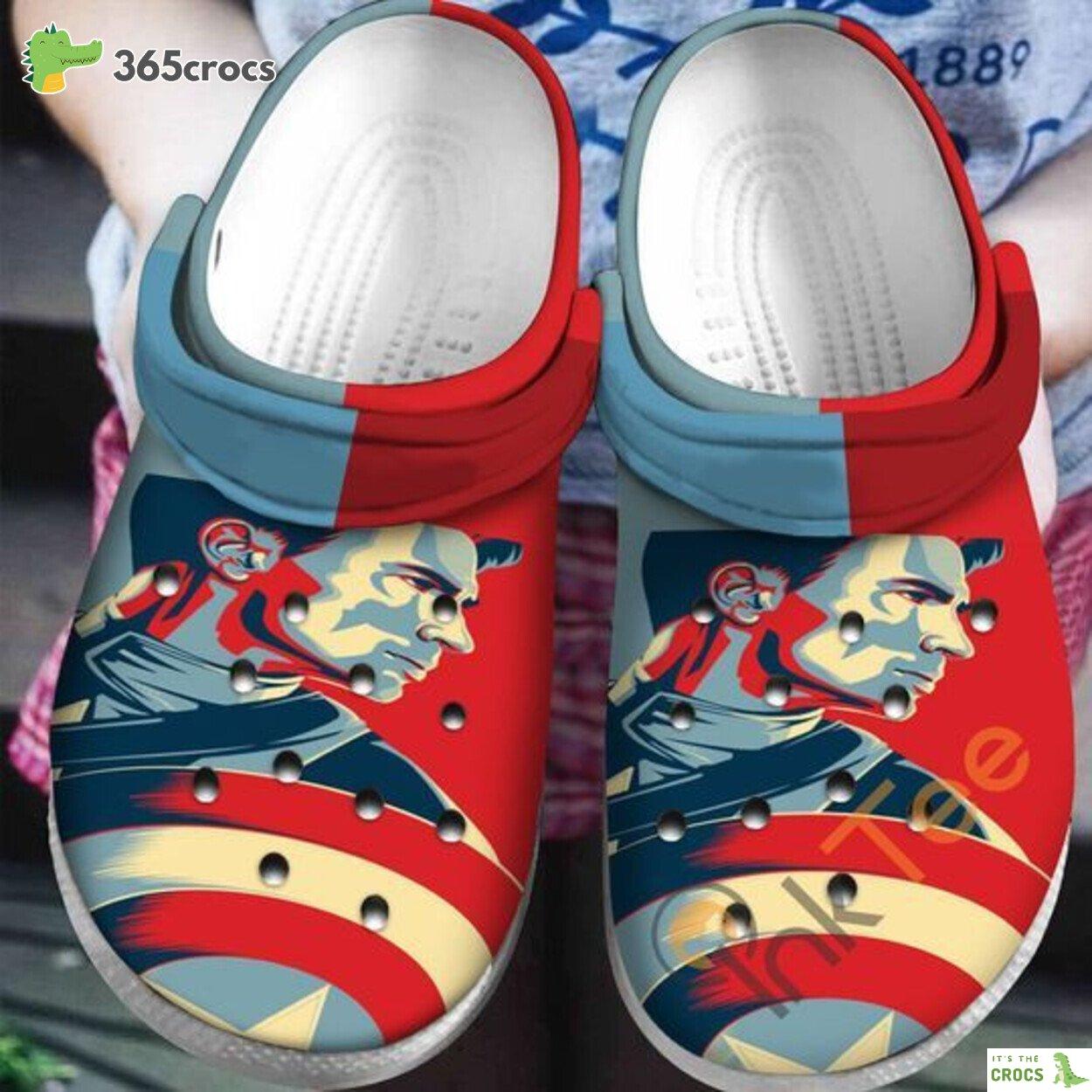 Captain America Movie Crocs Shoes Clogs Custom Name
