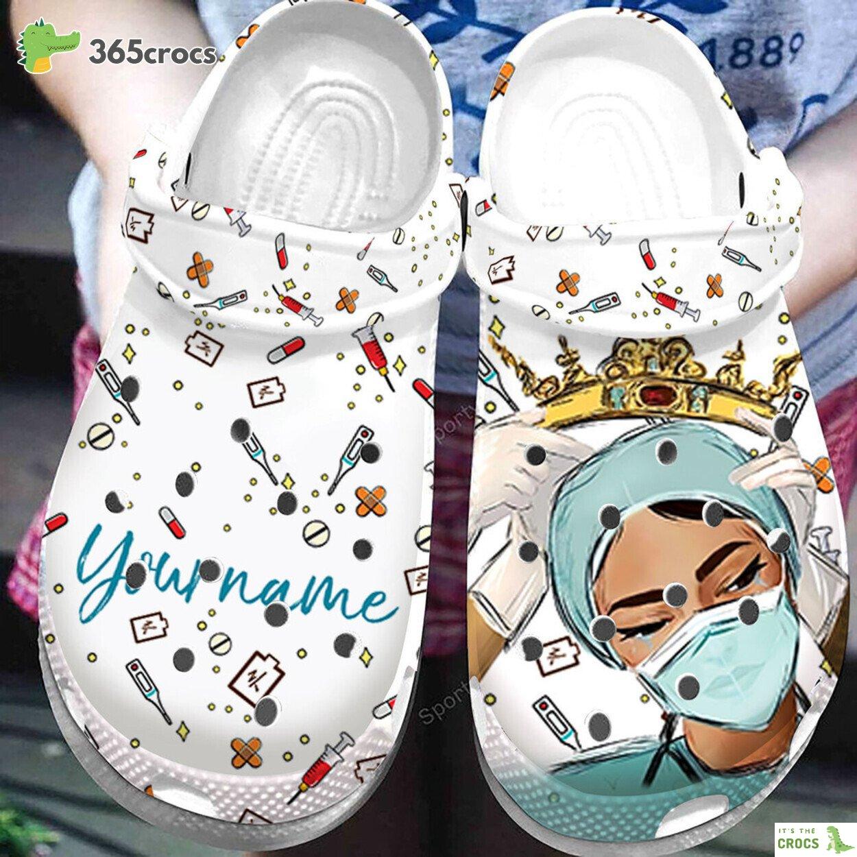 Celebrate Nursing Custom Name Clogs for the Queen of Healthcare Healing