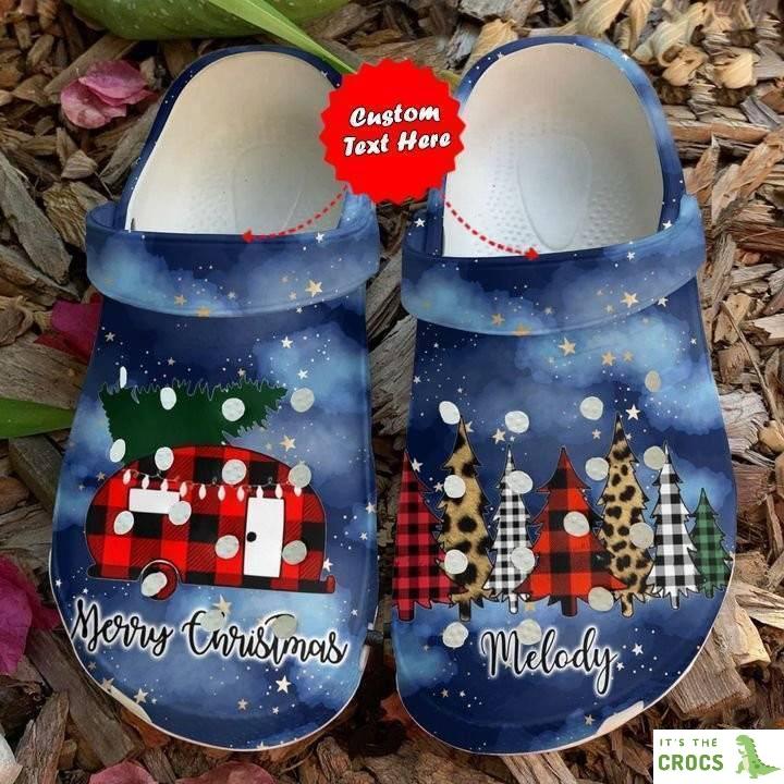 Christmas Crocs Camping Personalized Clog Shoes Thanksgiving Christmas