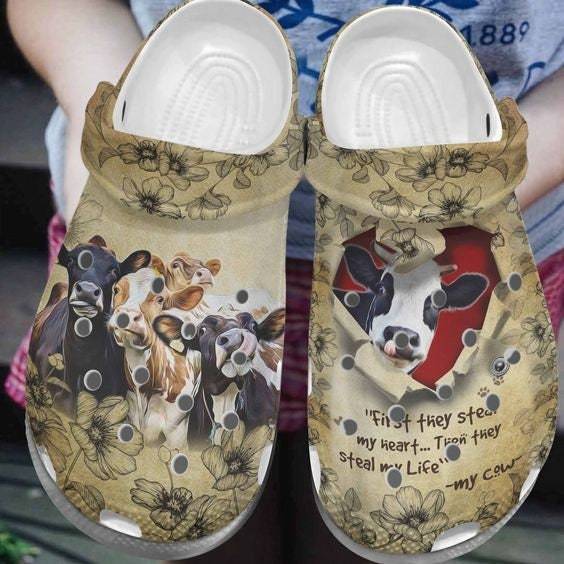 Cow Personalized Clog Custom Name Text Color Number Fashion Style For Women Men Kid Print 3D My Cow