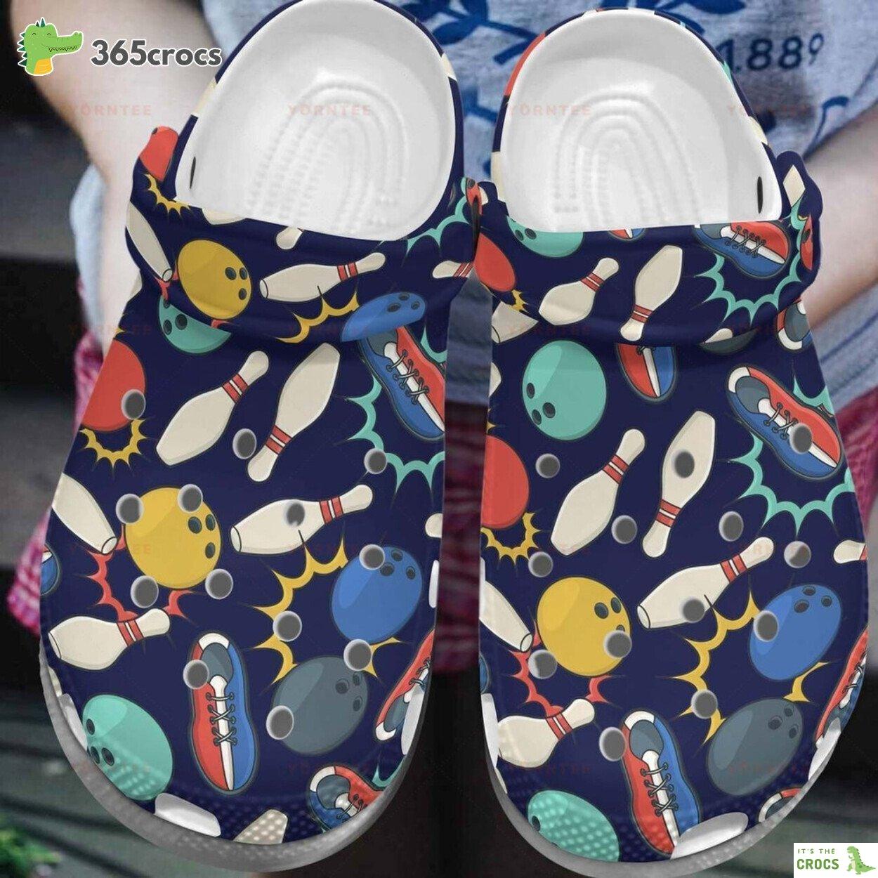 Custom Name Bowling Fashion Style Gift For Lover Rubber clog Shoes Comfy Footwear