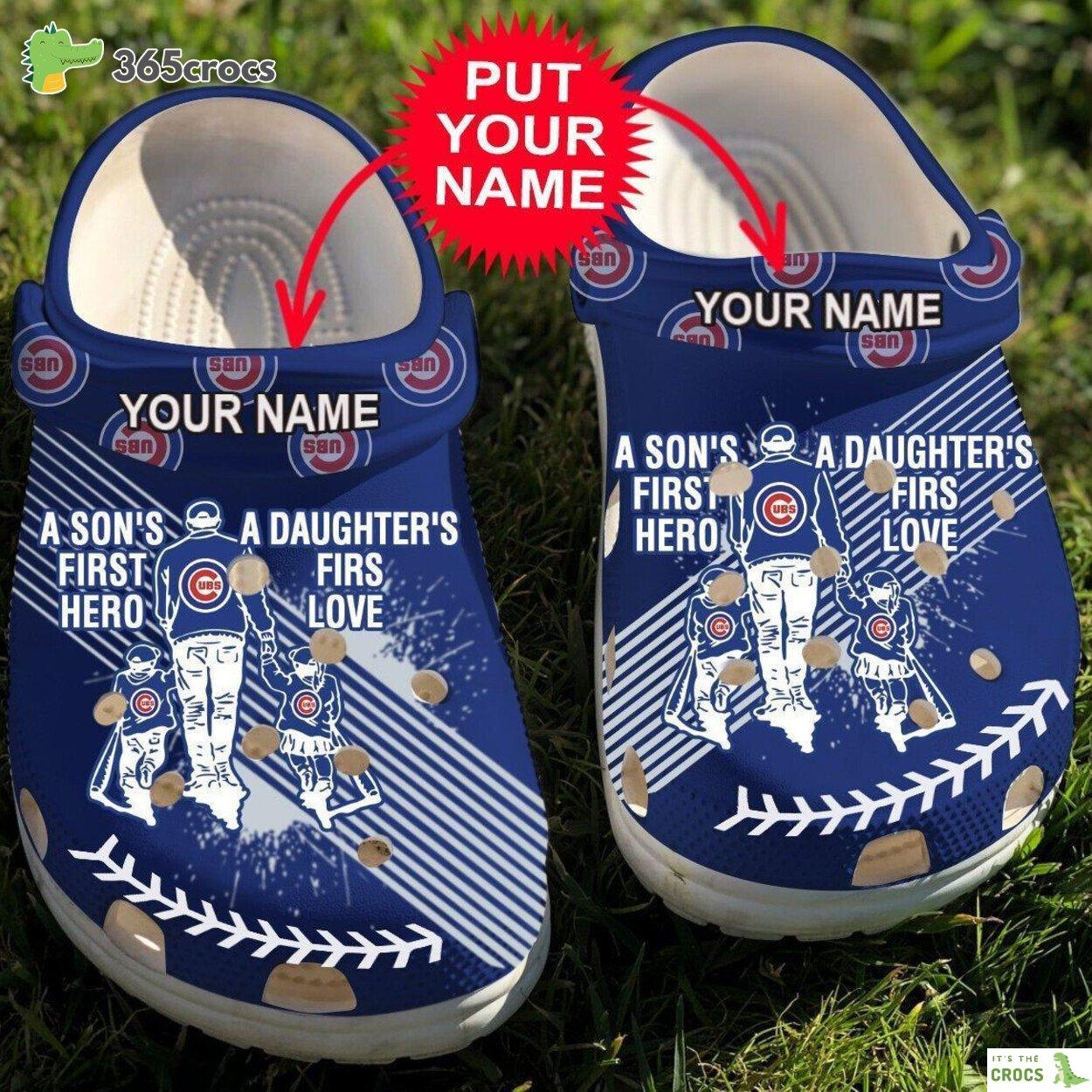 Custom Name Dad And Son Daughter Cubs Rubber Clog Shoescrocban