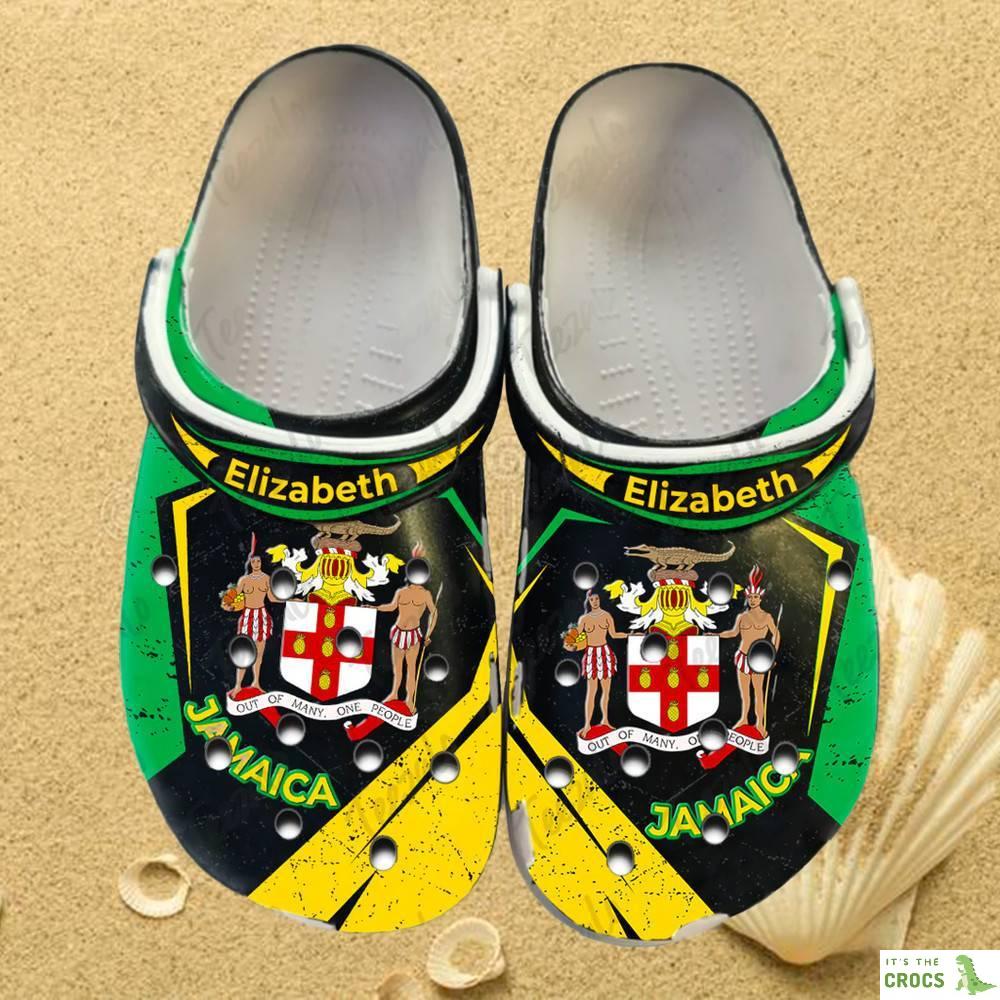 Custom Name Jamaica Proud Clogs Crocs Shoes