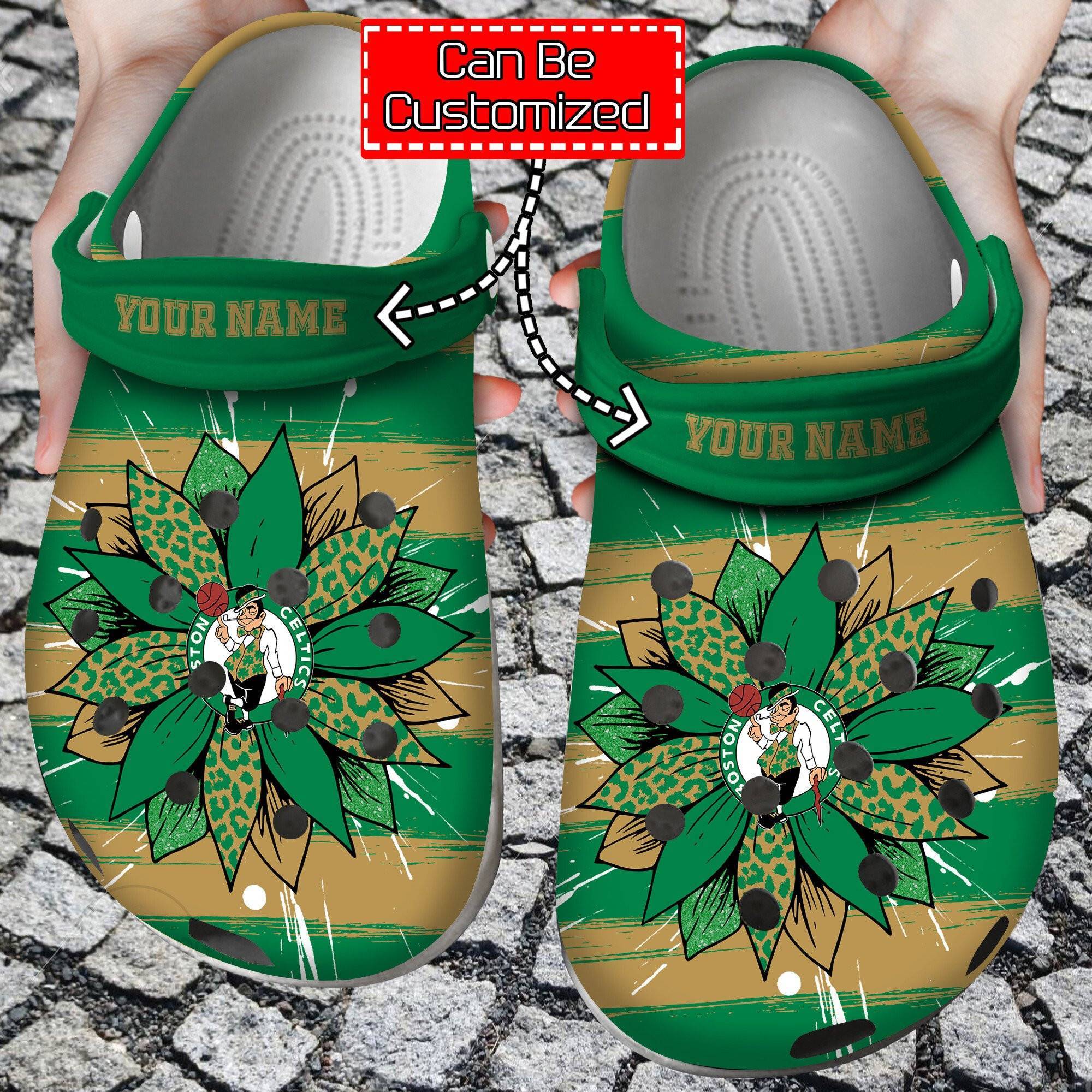 Custom Team Logo Name Basketball Spirit Sunflower New Crocs Style Clog Shoes