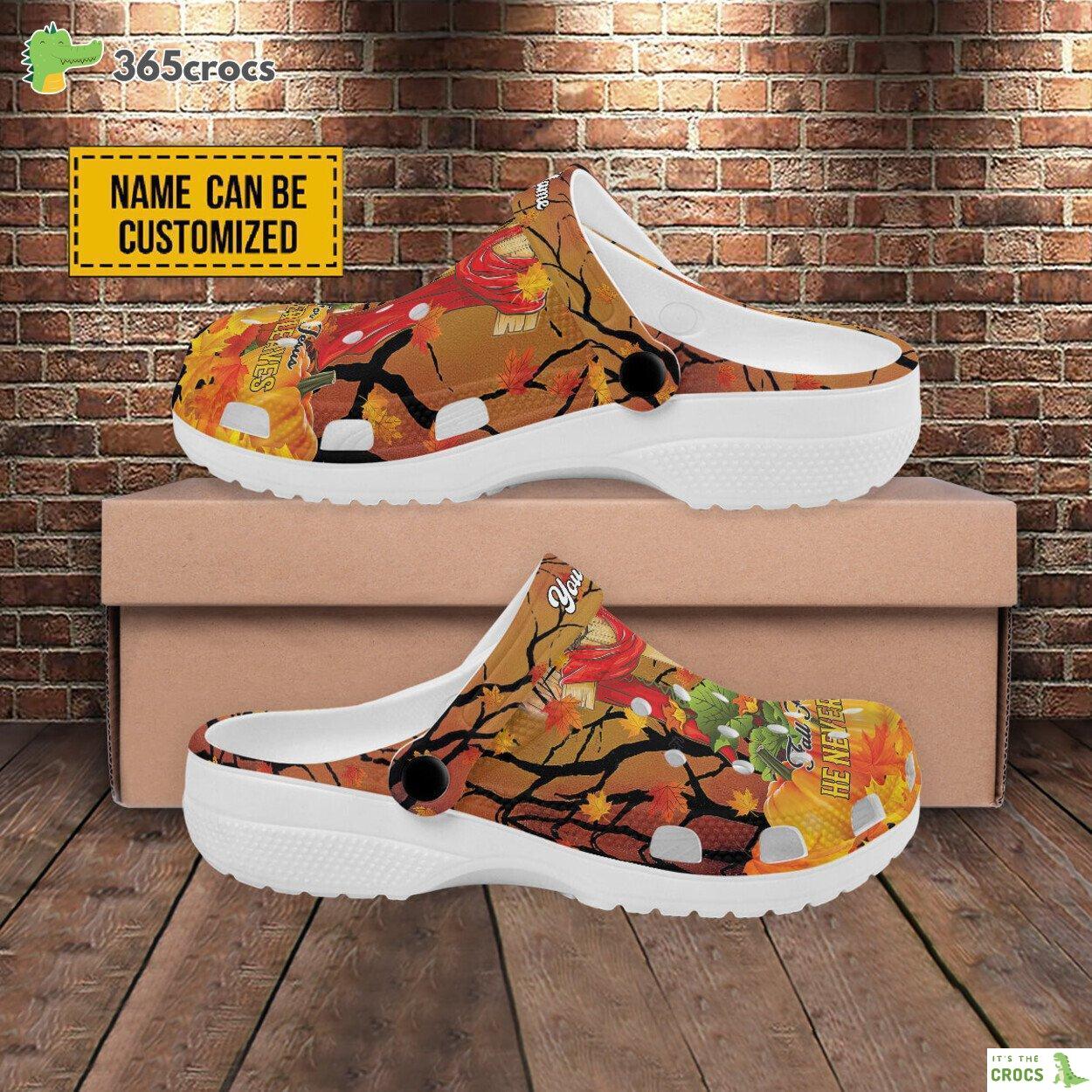 Customized Jesus Thanksgiving Harvest Day Fall Jesus Leaves Crocs Water Shoes
