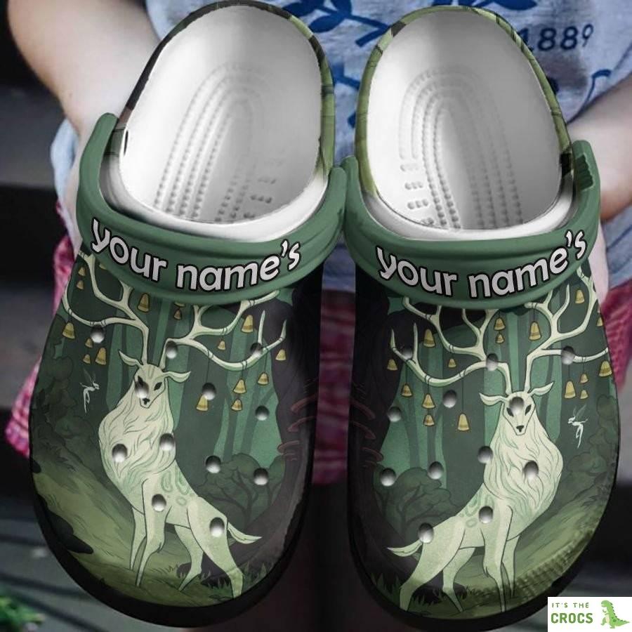 Deer With Bell Horns Crocs Shoes clog Thanksgiving Christmas Gift