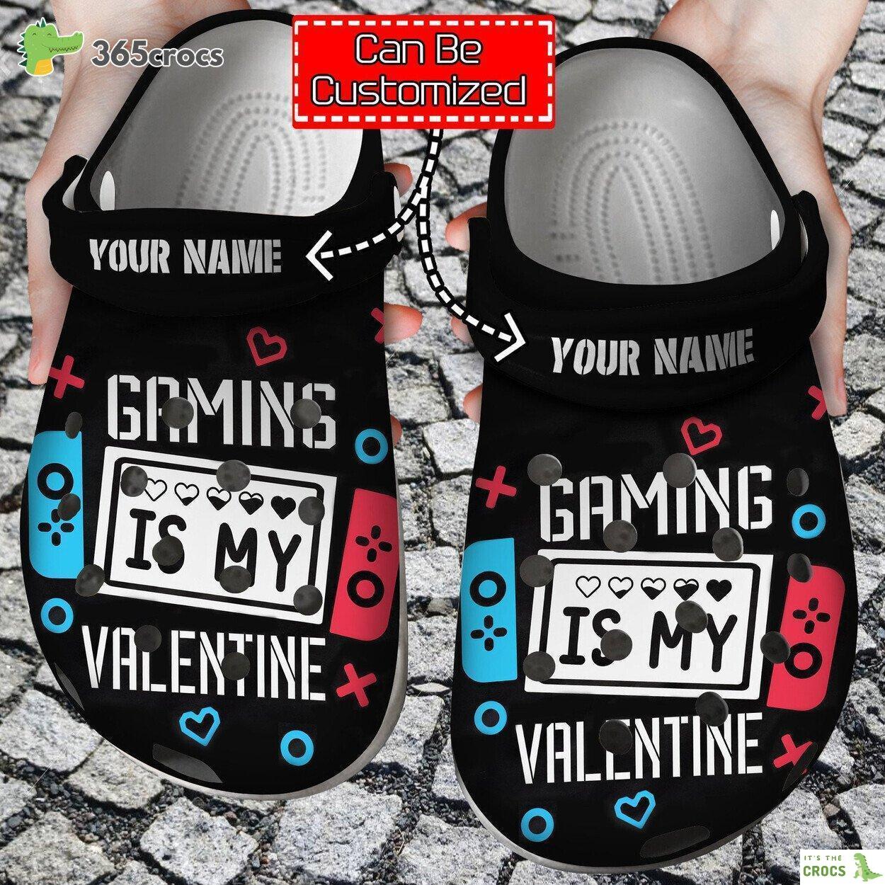 Dive into eSports Gaming Valentine Personalized Comfort Clog Shoes Edition
