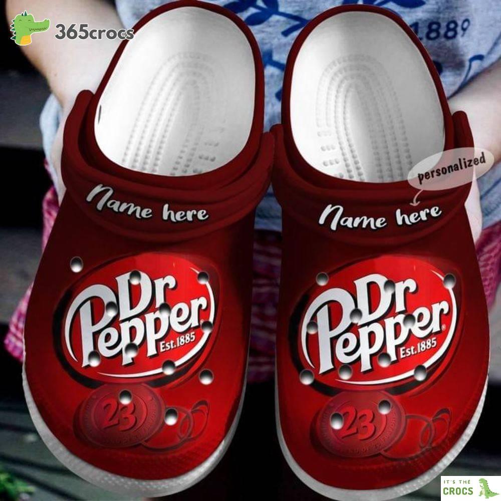 Dr Pepper Custom Personalized Name Crocs Clog Shoes