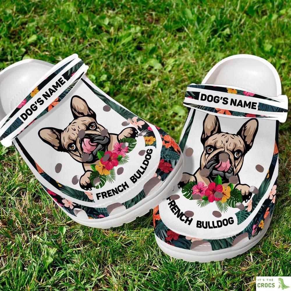 French Bull Dogs Custom Name Animals For Men And Women Rubber Crocs Clog Shoes