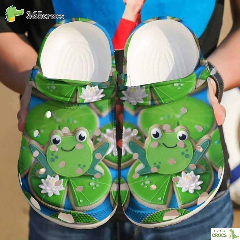 Frog Cookies Croc Green Frog Animal Lovers Valentines Day Crocs Clog Shoes