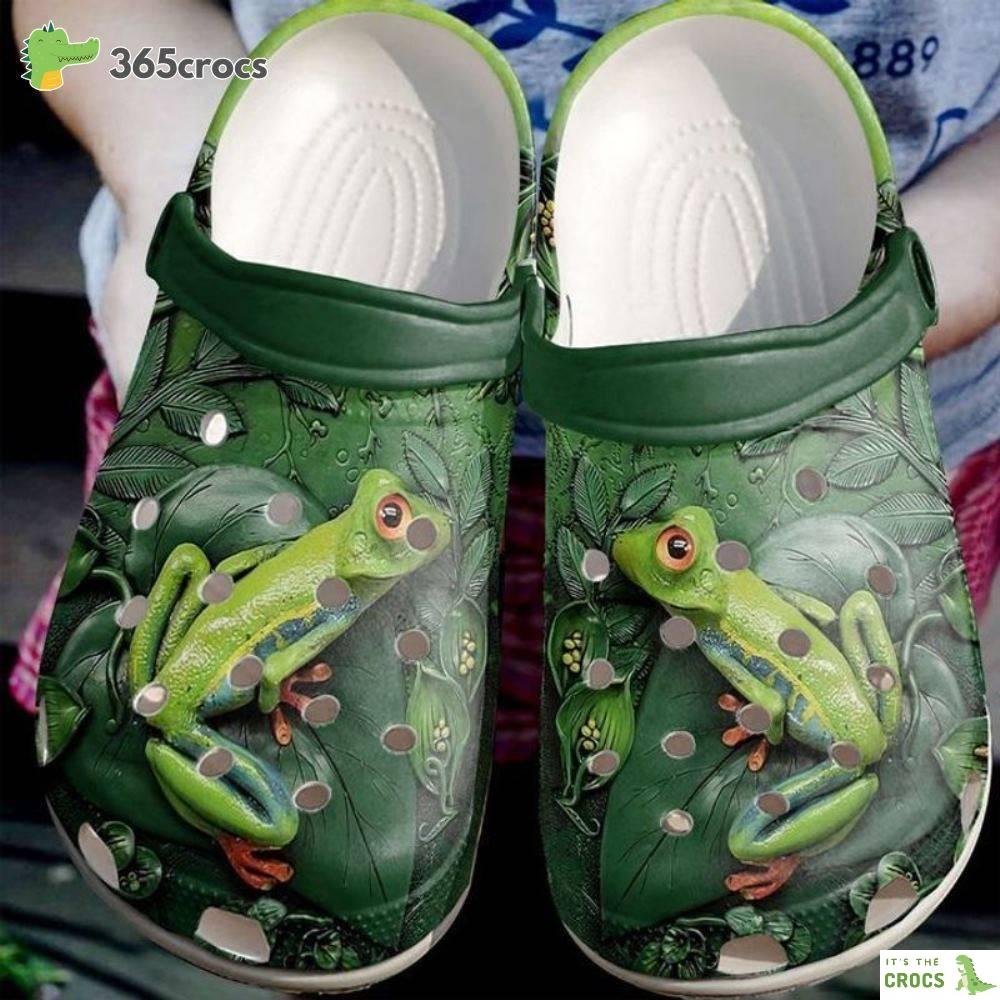 Frog Floralcloggreen Frog Animal Lovers Valentines Day Gift Crocs Clog Shoes