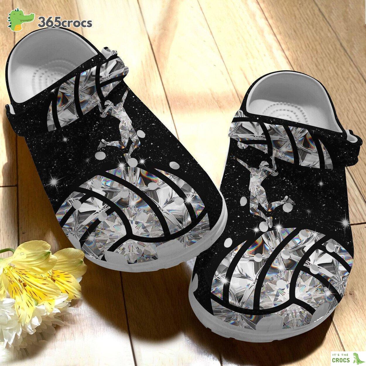 Galaxy Volleyball Shoes Magical Sport World Clogs Gift For Birthday