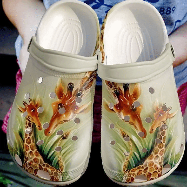 Giraffe Mother And Daughter Classic Clogs Crocs Shoes