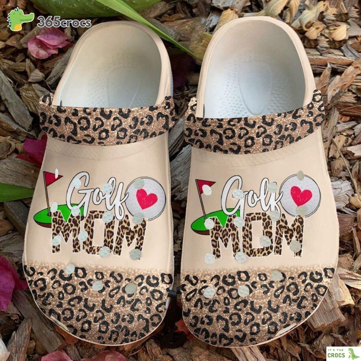 Golf Mom Cheetah Design Comfortable Classic Clogs Shoes Unique Style